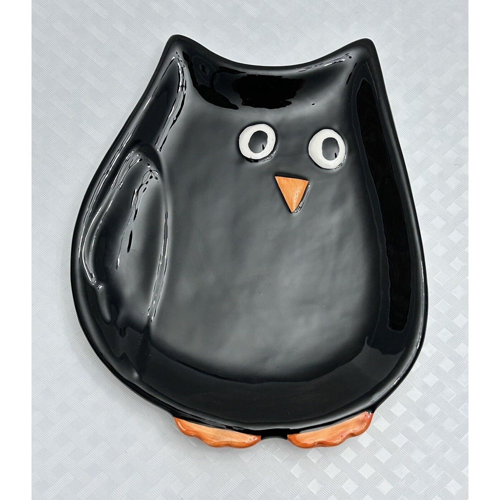 Set/4 RETIRED 6 3/8” Night Owl Snack Appetizer Plates - Picture 3 of 10